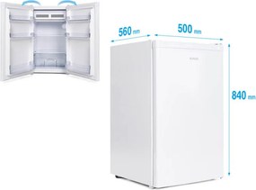 Хладилник Muhler S84WE0, 121 л, N/ST, Клас Е, R600A, Реверсивна врата, Бял