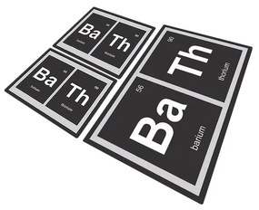 Черни килими за баня в комплект от 3 бр. 60x100 cm Barium – Foutastic