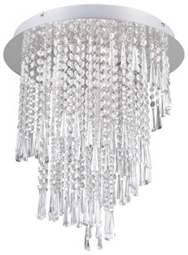 LED осветително тяло за таван в сребристо ø 45 cm Pomp - Reality