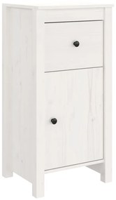 813756 vidaXL Сайдборд, бял, 40x35x80 см, бор масив