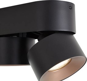 Modern Surface Spotlight Black GU10 50mm 2-Light Tiltable - Echo