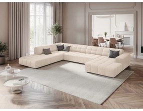 Кремав ъглов диван (ляв ъгъл/"U") Chicago - Cosmopolitan Design