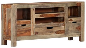 247751 vidaXL Сайдборд, сив, 100x30x50 см, акациево дърво масив