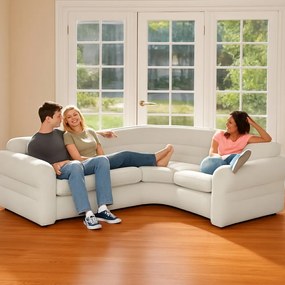 Надуваем ъглов диван INTEX 68575 - за 4 души, 257 x 203 x 76 cm