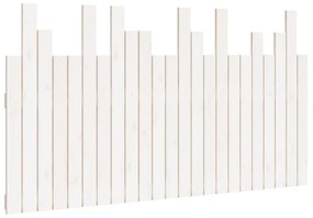 824794 vidaXL Стенна табла за спалня, бяла, 146,5x3x80 см, борово дърво масив