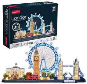 Cubic Fun - Пъзел 3D City Line London 186ч. с LED светлини L532h