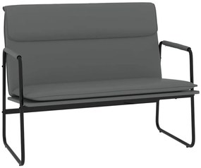351369 vidaXL Пейка, сива, 100x64x80 см, изкуствена кожа