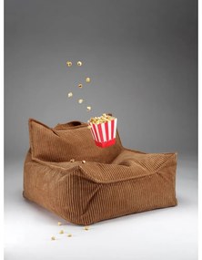 Кафяв детски пуф от рипсено кадифе Chair – Wigiwama