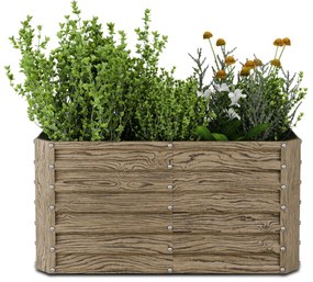 Blumfeldt High Grow Straight повдигната леха, 432 литра, Ергономична, Устойчива на атмосферните условия, Отворена основа