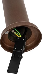 Стълб за външна лампа ръждивокафяв с опал 45 см IP44 - Rox