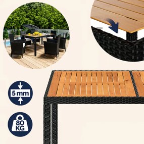 Градински комплект от 7 части Corfu, изработен от полиратан - маса + 6 стола