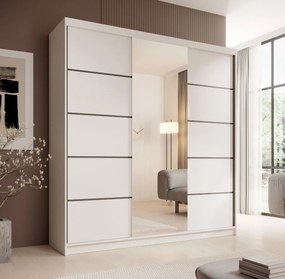 Гардероб Barry 200 плъзгащ-Бяло