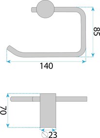 Поставка за тоалетна хартия A62309BRG OTTO Brush Copper