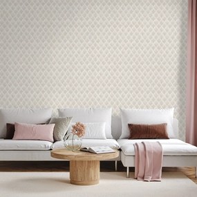 Самозалепващ тапет – Светли бежови геометрични мотиви