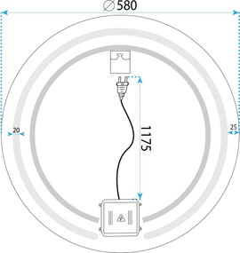 Огледало LED 60cm Modern