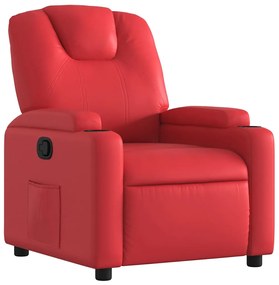 372394 vidaXL Наклоняем стол, червен, изкуствена кожа