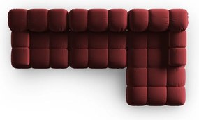 Червен кадифен диван 285 cm Bellis - Micadoni Home