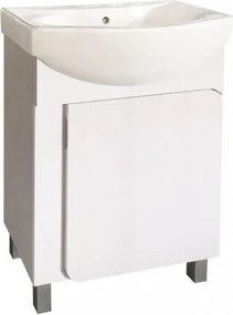 Долен шкаф за баня ICP 5543, PVC, бял, с умивалник, 55x42x85см