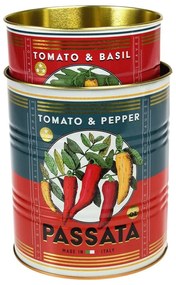 Декоративни кутии за съхранение в комплект от 2 бр. от калай ø 11x13 cm Passata – Rex London