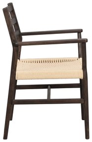 Трапезен стол естествен/тъмнокафяв Harlan – Rowico