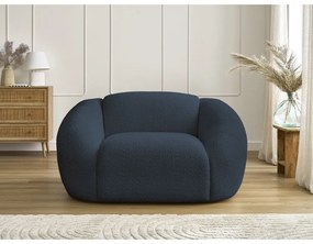 Тъмносиньо кресло от букле Tina – Bobochic Paris