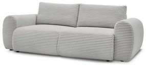 Светлосив разтегателен диван от рипсено кадифе 257 cm Lucien – Bobochic Paris