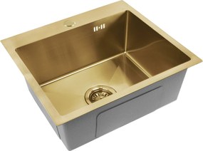 Стоманена мивка Leo 50 BRUSH GOLD