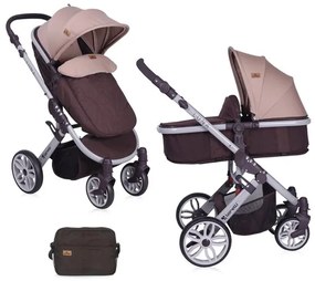 Детска количка LUNA 2в1 LORELLI - Brown&Beige