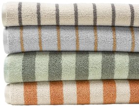 Оранжева/бежова хавлиена кърпа от органичен памук 70x140 cm Arto – Blomus