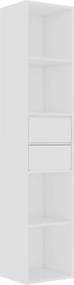 802867 vidaXL Шкаф библиотека, бял, 36x30x171 см, инженерно дърво