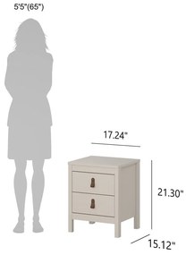 Сиво-бежово нощно шкафче Madrid – Tvilum