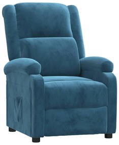 342409 vidaXL Наклоняем стол, син, кадифе
