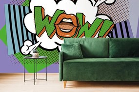 Самозалепващ тапет – Стилен лилав поп арт – WOW!