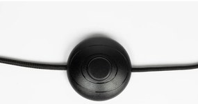 Черна подова лампа с текстилен абажур (височина 158 cm) Jaylee – White Label