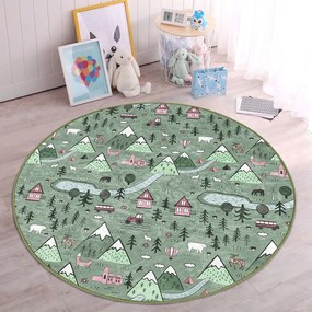 Зелен детски килим ø 120 cm Comfort - Mila Home