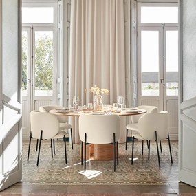 Кръгла трапезна маса от декор от ясен ø 157 cm Cep – Teulat