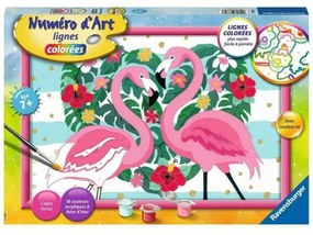 Картини за Оцветяване Ravensburger Flamingos in Love