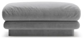 Светлосива кадифена табуретка Torino – Micadoni