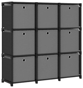 322611 vidaXL Органайзер с 9 отделения с кутии, черен, 103x30x107,5 см, плат