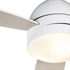 Вентилатор за таван бял с дървен принт 96 см с дистанционно управление - Rotar