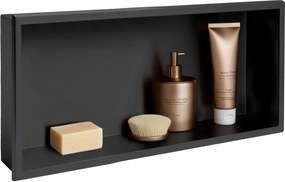 Вграден рафт за баня  30x60 black matt