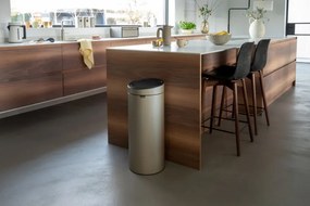Кош за боклук Brabantia Touch Bin New 1003221, 30 л, Безшумно и плавно затваряне, Златен металик