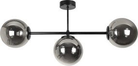 Плафон ФИОРЕ, черен/сив, 3xE27