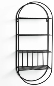 Черен стенен рафт Joshua - Tomasucci