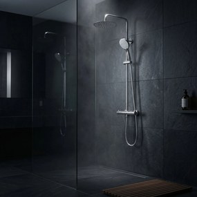 Душ комплект без чучур с термостат Rea Lungo Chrome