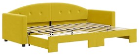 3197299 vidaXL Канапе с изтеглящо разтегателно легло жълто 80x200 см кадифе