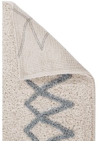 Син и кремав ръчно изработен памучен килим подходящ за пране 120x160 cm Atlas Natural – Lorena Canals