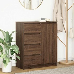 861586 vidaXL Бюфет с чекмеджета, кафяв дъб, 71x35x84 см, инженерно дърво