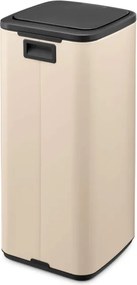 Кош за боклук Brabantia Bo Touch 1010125, 30 л, Плавно и безшумно отваряне, Голям отвор, Бежов