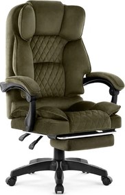 HC-1031 Ергономичен офисен стол с подложка за крака – маслиненозелен